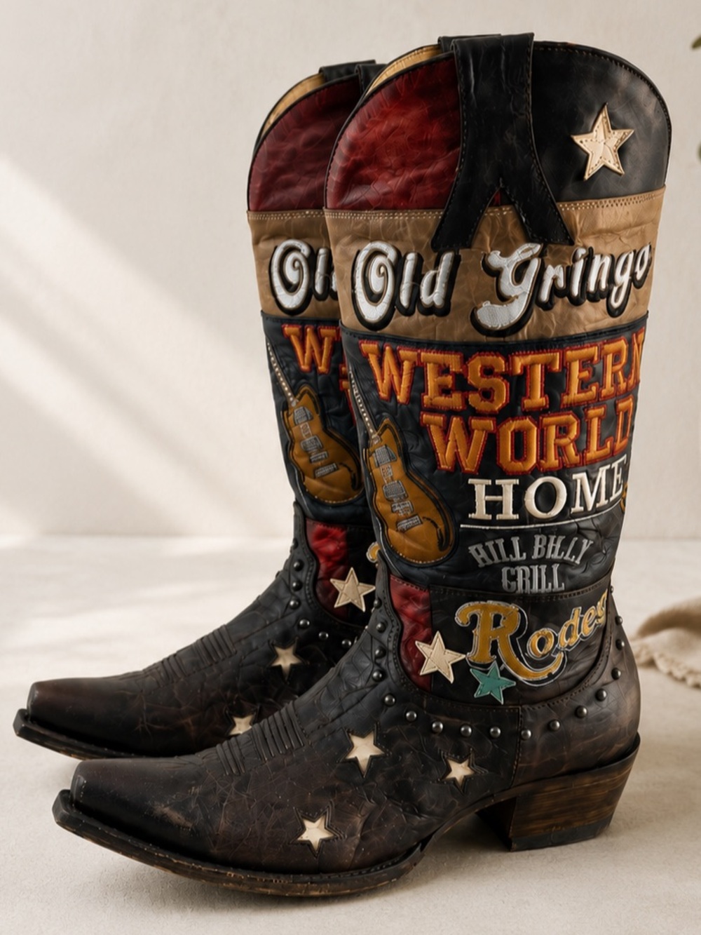 Old Gringo Paradise Vesuvio‎ Leather Western Handmade Cowboy Cowgirl Boots 8.5B